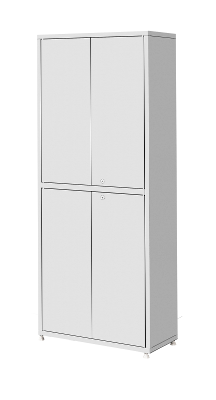 Шкаф металлический медицинский двухсекционный, двустворчатый ШМ-04-«МСК» верхняя и нижняя секции – металл (код МСК-647.01)